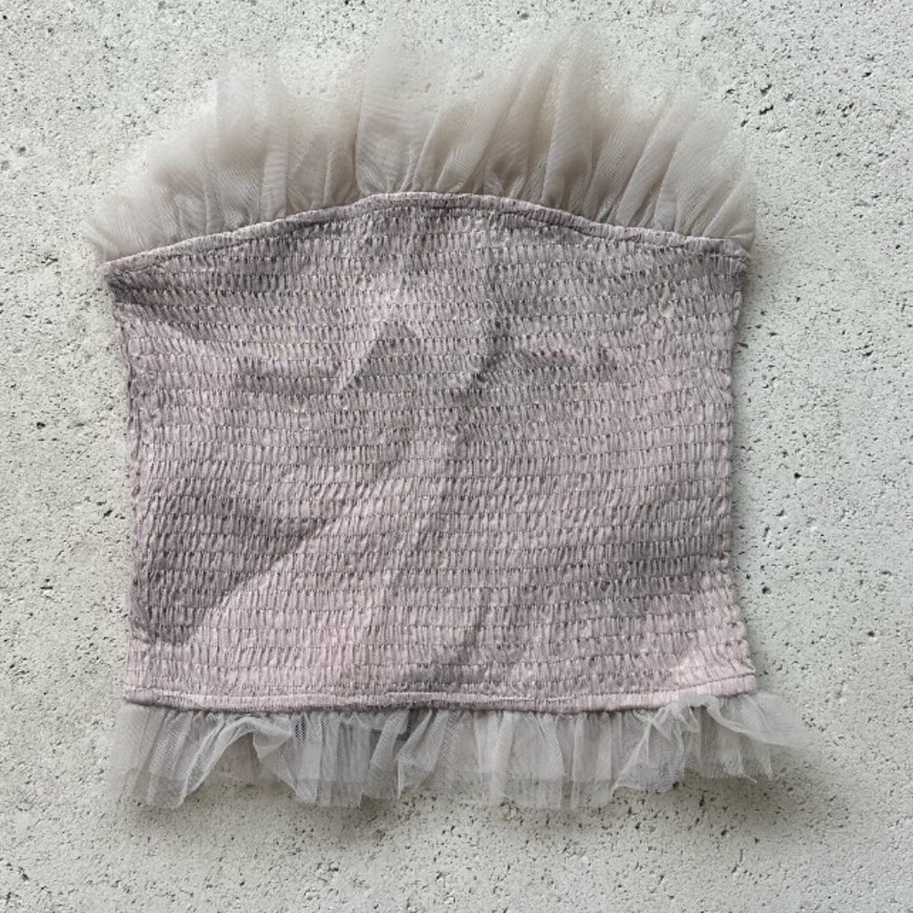 NWT En Saison cosette top - tulle strapped pink light pink top